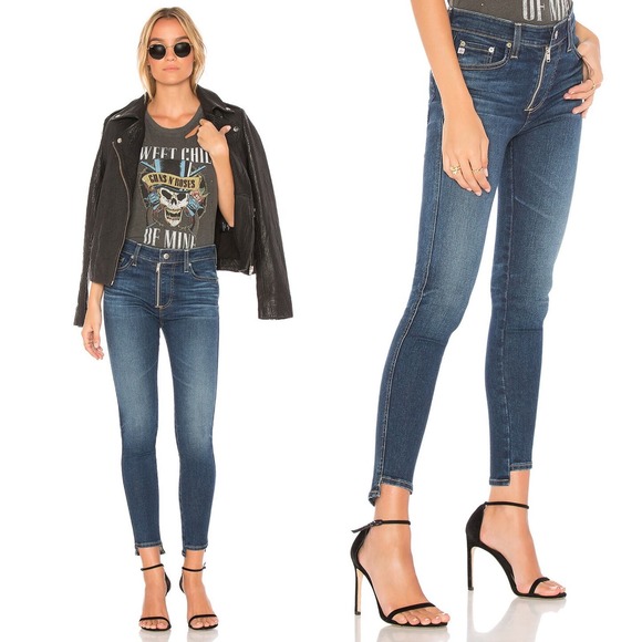 AG Adriano Goldschmied Farrah High Rise Ankle Jeans Size 26 Blue Stretch Denim - Picture 3 of 16